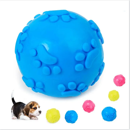 Rubber Puppy Toys with Paw Prints