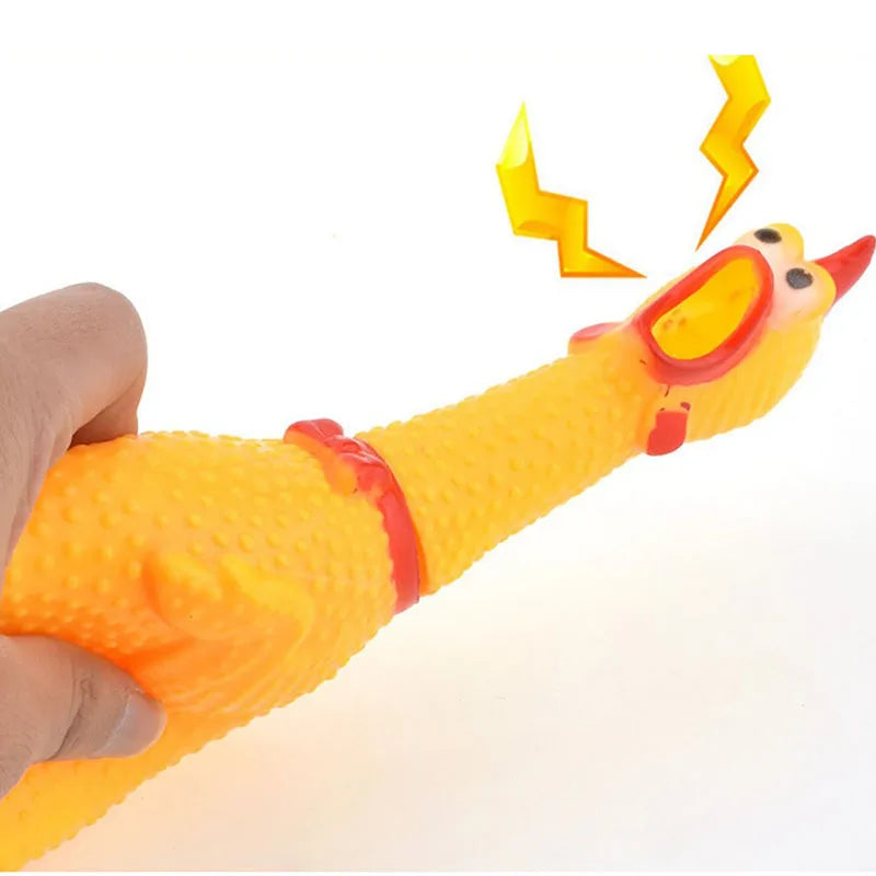 Screaming Chicken Pet Toy for Squeeze Squeaky Sound Fun