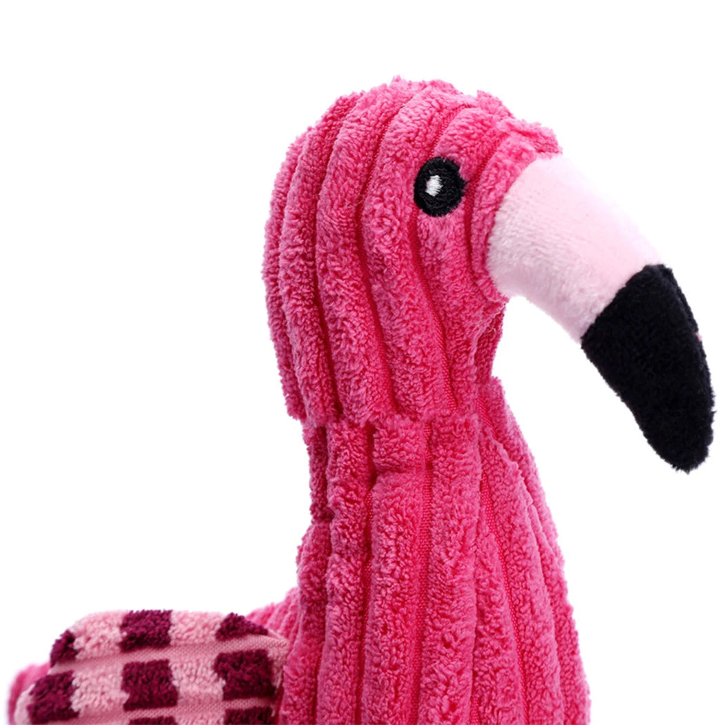 Squeaky Flamingo Teething Tug Toy