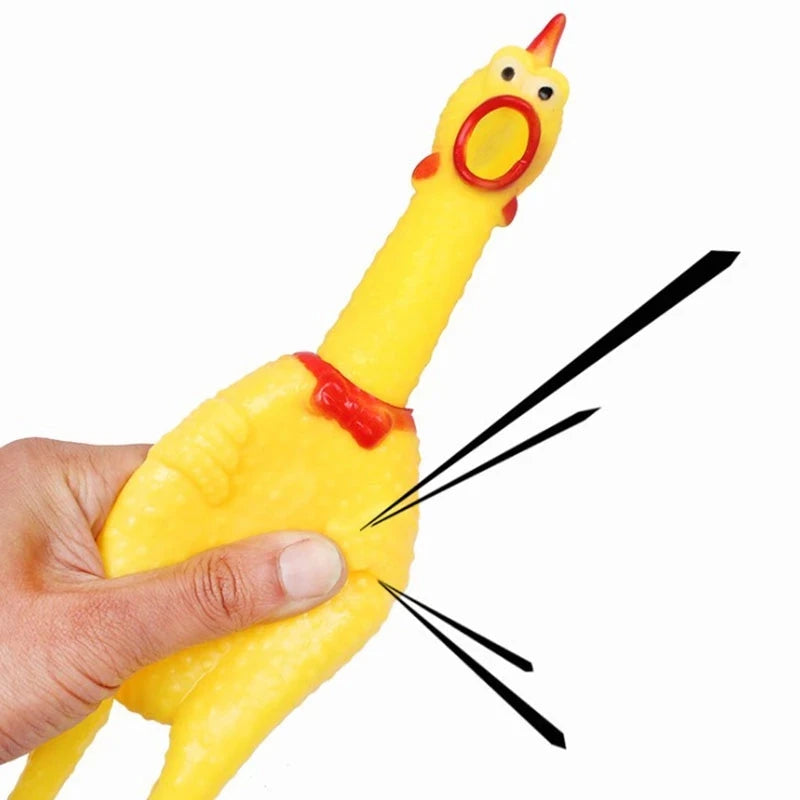 Screaming Chicken Pet Toy for Squeeze Squeaky Sound Fun