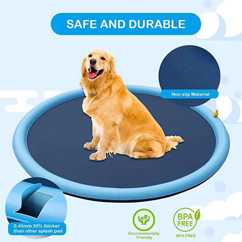 Pet Swimming Pool - Inflatable Water Sprinkler Pad