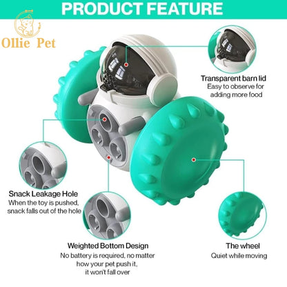 Interactive Tumbler Robot Slow Treat Dispenser