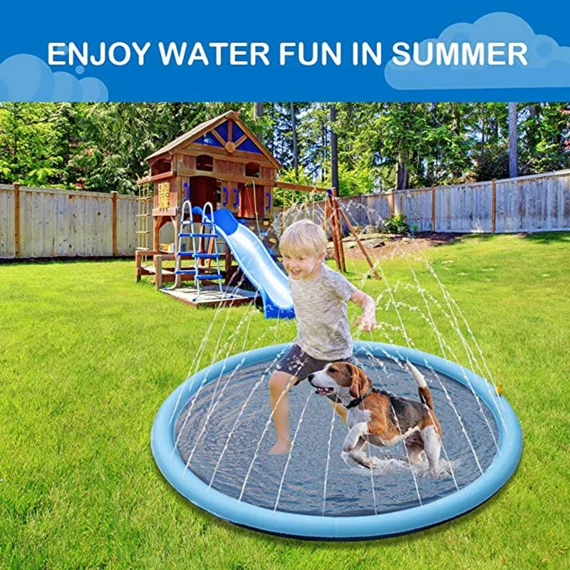 Pet Swimming Pool - Inflatable Water Sprinkler Pad