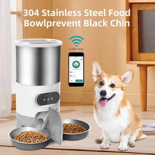 Smart APP Pet  Automatic Dispenser Stainless Steel Bowls