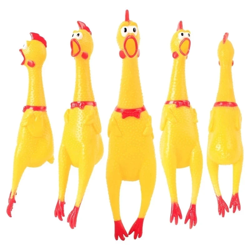 Screaming Chicken Pet Toy for Squeeze Squeaky Sound Fun