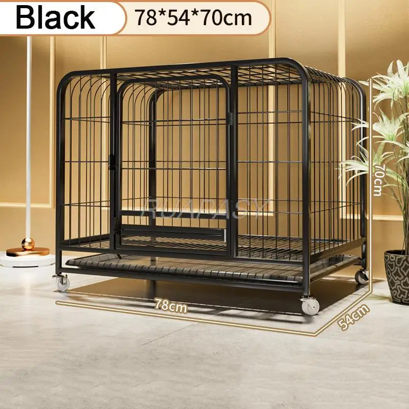 Metal Dog Crate on Wheels