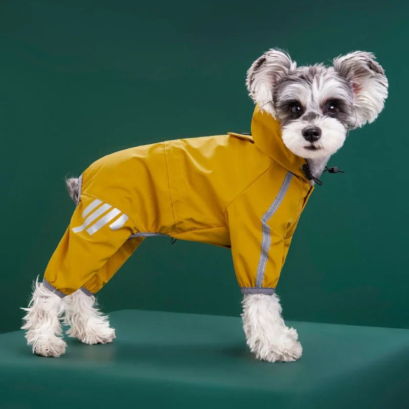 Waterproof Pet Jumpsuit Raincoat with Hood