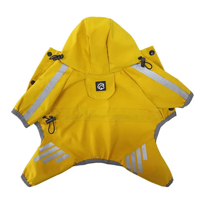 Waterproof Pet Jumpsuit Raincoat with Hood