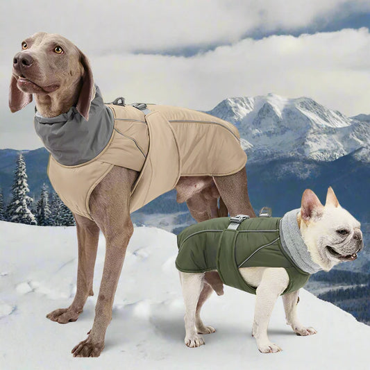 Dog Winter Jacket Waterproof Soft Padded Warm Pet Coat Safety Reflective