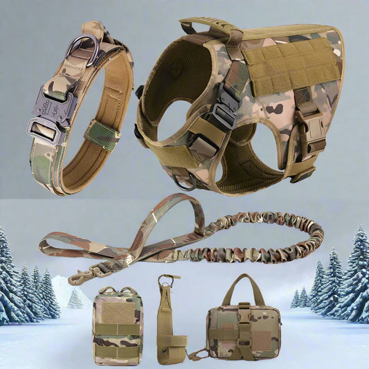 Dog Collar Military Dog Harness And Leash Set